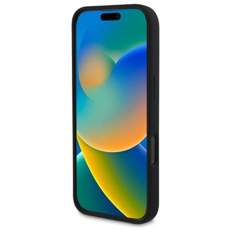 Oryginalne Etui IPHONE 16 DKNY Hardcase Silicone White Printed Logo MagSafe (DKHMP16SSNYACH) czarne