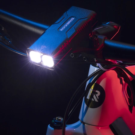 Rockbros 24310002001 Fahrradlicht 850 lm mit Powerbank-Funktion + USB-C - USB-A Kabel - Schwarz