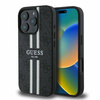 GUESS futerał do IPHONE 16 Pro Max kompatybilny z MagSafe GUHMP16XP4RPSK (4G Pronted Stripes) czarny