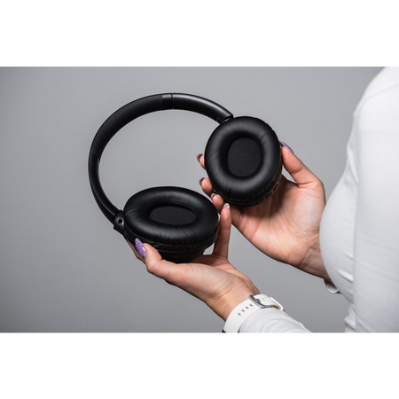 FORCELL F-AUDIO Vibe ANC słuchawki bezprzewodowe bluetooth nagłowne ANC + TUYA APP czarne