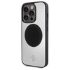 Original Handyhülle APPLE IPHONE 15 PRO Mercedes Hardcase Leather&Alu MagSafe (MEHMP15L23ACMS) silber