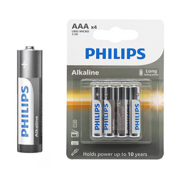 BATERIA PHILIPS AAA LR03 BLISTER 4SZT BATERIE ENTRY ALKALINE Phil-LR03A4B/10