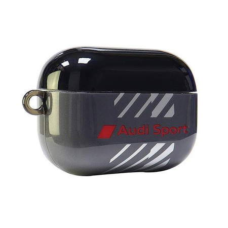 Original Handyhülle APPLE AIRPODS PRO 2 Audi IML Sport Cover (AUS-IMLAPP2-RSQ/D1-BK) schwarz