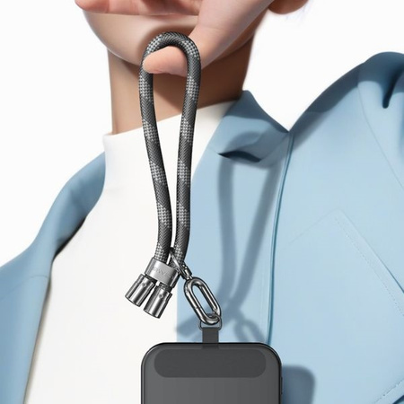 USAMS Uniwersalna smycz do telefonu 34cm szary/grey ZB282GS01 (US-ZB317)