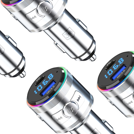 Accessories - 3mk Hyper Car Power Transmitter 48W QC PD PPS USB 1C1A Silver