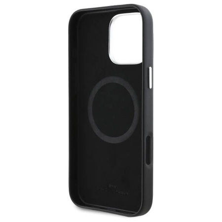 Original Case IPHONE 16 PRO BMW Hardcase Signature Full Wrapped Metal MagSafe (BMHMP16L23PUFWK) black