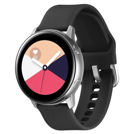 SILIKONOWA OPASKA DO SMARTWATCH 20MM UNIWERSALNA, BLACK / CZARNY