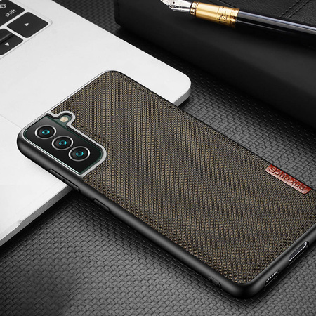 Dux Ducis Fino case covered with nylon material for Samsung Galaxy S22+ (S22 Plus) green