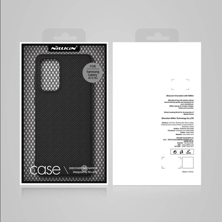Nillkin Textured Case eine strapazierfähige, verstärkte Hülle mit Gelrahmen und Nylon auf der Rückseite des Samsung Galaxy A73 schwarz