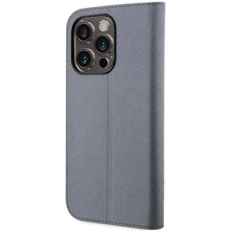 Karl Lagerfeld KLBKP14XSANKCPG iPhone 14 Pro Max 6.7&quot; bookcase silver/silver Saffiano Karl &amp; Choupette