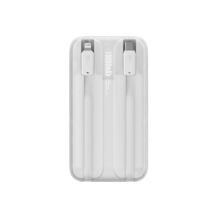 Powerbank Baseus Comet Series z wyświetlaczem 10000mAh 22.5W - biały + kabel USB-A - USB-C 0.3m - biały