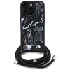 KARL LAGERFELD futerał do IPHONE 16 PRO MAX KLHCP16XPGGRMPCK kompatybilny z MagSafe (CRSSBY Grained PU W/ Pattern & Logo) czarny