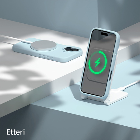 Nakładka Etteri Silicone Case do iPhone 16 6,1" jasnoniebieska