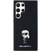 Oryginalne Etui KARL LAGERFELD hardcase Silicone Ikonik Metal Pin KLHCS24LSMHKNPK do Samsung Galaxy S24 Ultra czarny
