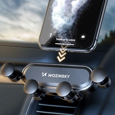 Wozinsky Autotelefonhalter Gravity für Lüftungsgitter schwarz (WCH-05)