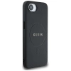 Guess PU Grained Classic Logo Case mit MagSafe für iPhone 16e - Schwarz