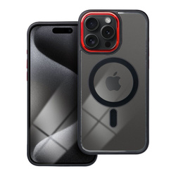 Futerał Color Edge Mag Cover kompatybilny z MagSafe do IPHONE 15 PRO MAX czarno czerwony