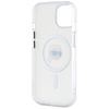 Original Case IPHONE 15 PLUS Karl Lagerfeld Hardcase IML Metal Karl Head MagSafe white