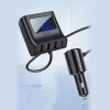 Acefast Autoladegerät 90W USB Typ C / 3x USB / Zigarettenanzünderbuchse, PPS, PD3.0, QC3.0, AFC, FCP Ladestation schwarz (B8 schwarz)