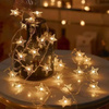 Girlanda 1.5m (10 lampek LED) USB Gwiazdki na Balkon, WARM WHITE / CIEPŁY BIAŁY