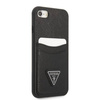 Oryginalne Etui IPHONE SE 2022 / SE 2020 / 7 / 8 Guess Hardcase Saffiano Triangle Logo Cardslot czarne