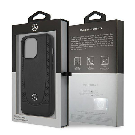 Mercedes MEHCP15XARMBK iPhone 15 Pro Max 6,7&quot; schwarz/schwarz Hardcase Leder Urban