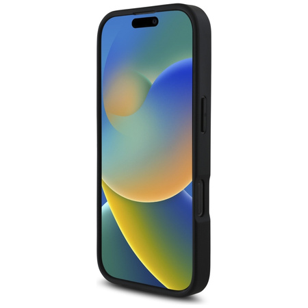 Oryginalne Etui IPHONE 16 PRO Karl Lagerfeld HC Grained PU Cardslot Metal Elong czarne