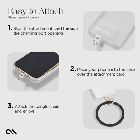 Case-Mate Phone Bangle - Brelok / bransoletka na nadgarstek do smartfona (Black)