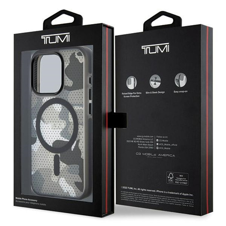 Tumi TUHMP15XTCAMK iPhone 15 Pro Max6.7" czarny/black hardcase Frosted Camo Print MagSafe