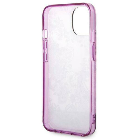 Guess Porcelain Collection - Etui iPhone 14 Plus (fuksja)