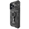 Nillkin CamShield Armor Pro Hülle iPhone 14 Pro Hülle gepanzerte Abdeckung Standring schwarz