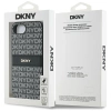 DKNY Repeat Texture Pattern with Tonal Stripe case for iPhone 16e - black
