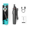 Selfie stick WC13YDS telescopic tripod 1.3m with double lamp and phone holder - black