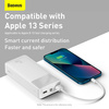 Baseus Bipow powerbank z wyświetlaczem 30000mAh 15W biały (Overseas Edition) + kabel USB-A - Micro USB 0.25m biały (PPBD050202)
