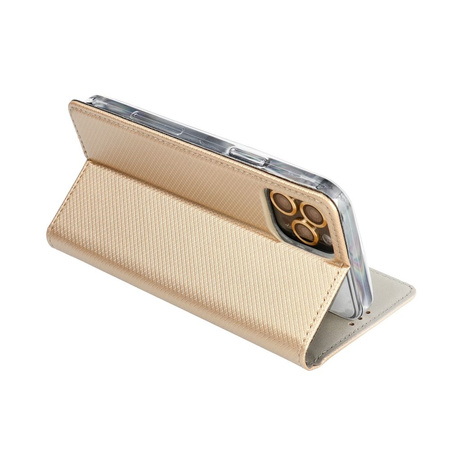 Kabura Smart Case book do IPHONE 15 PRO złoty