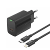 FONENG Netz-Ladegerät EU65 PD 20W 1xUSB-C + Kabel USB-C - Lightning schwarz