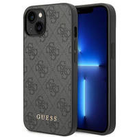 Guess GUHCP14SG4GFGR iPhone 14 6.1 "gray / gray hard case 4G Metal Gold Logo