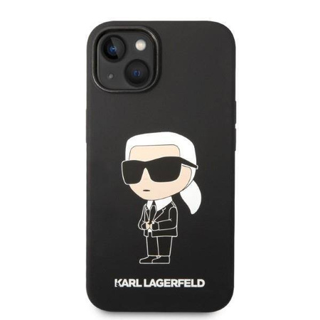 Karl Lagerfeld nakładka do iPhone 14 Plus 6,7" KLHMP14MSNIKBCK czarna hard case Magsafe Silicone NFT Ikonik