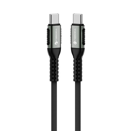 FORCELL F-ENERGY C260 kabel Typ C do Typ C QC4.0 PD 5A 100W Cafule 1,2 m czarny