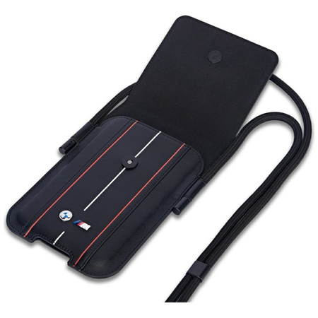 Sack BMW Phone Pouch Red Stripes schwarz