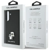 Karl Lagerfeld Saffiano-Hülle mit K&amp;C-Metalllogo für Samsung Galaxy A56, Schwarz