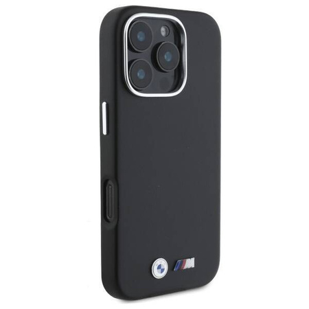 Original Case IPHONE 16 PRO MAX BMW Hardcase M Smooth Full Wrapped Metal (BMHCP16X23PMWK) black