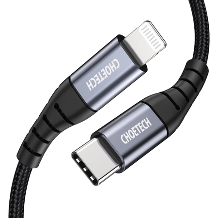 Kabel Choetech IP0039 USB-C / Lightning MFi o długości 1.2m - czarny