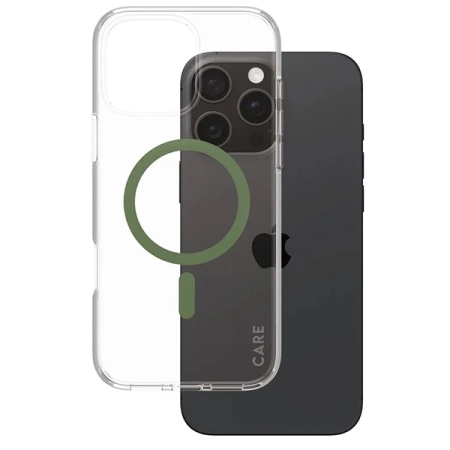 Etui CARE by PanzerGlass Flagship Case z MagSafe na iPhone 16 Pro Max - zielone