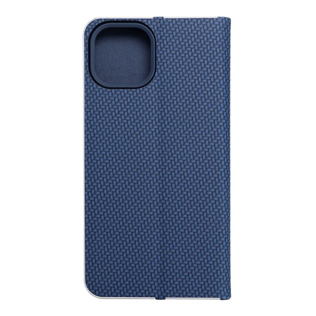 Kabura LUNA Book Carbon do IPHONE 14 niebieski