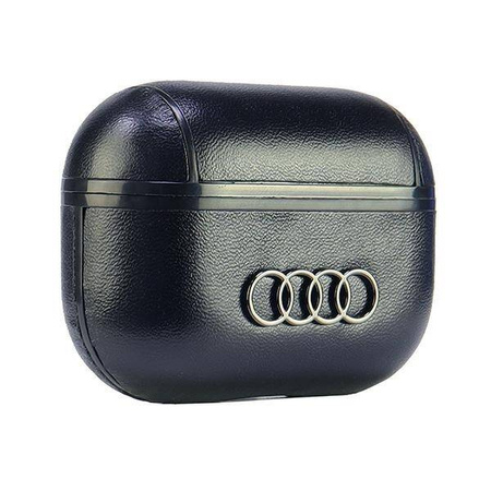 Original Case APPLE AIRPODS PRO 2 Audi Leather Big Logo Cover (AU-APP2-GT/D3-BK) black