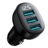 Joyroom JR-CCD03 3,4A Autoladegerät mit 3x USB-A Display - Schwarz