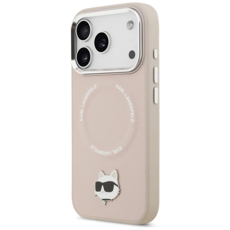 Etui Karl Lagerfeld Choupette Pin MagSafe do iPhone 17 Pro - różowe