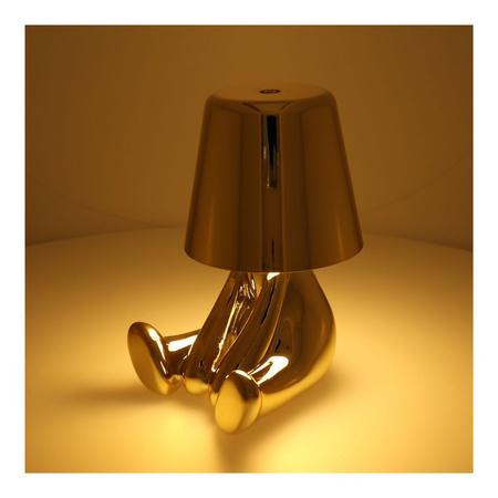 Lampka nocna GOLD MAN Art Deco siedzący (wzór 5) MLTL