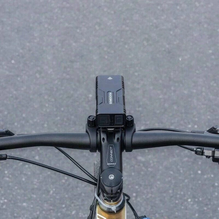 Rockbros 24310002001 Fahrradlicht 850 lm mit Powerbank-Funktion + USB-C - USB-A Kabel - Schwarz